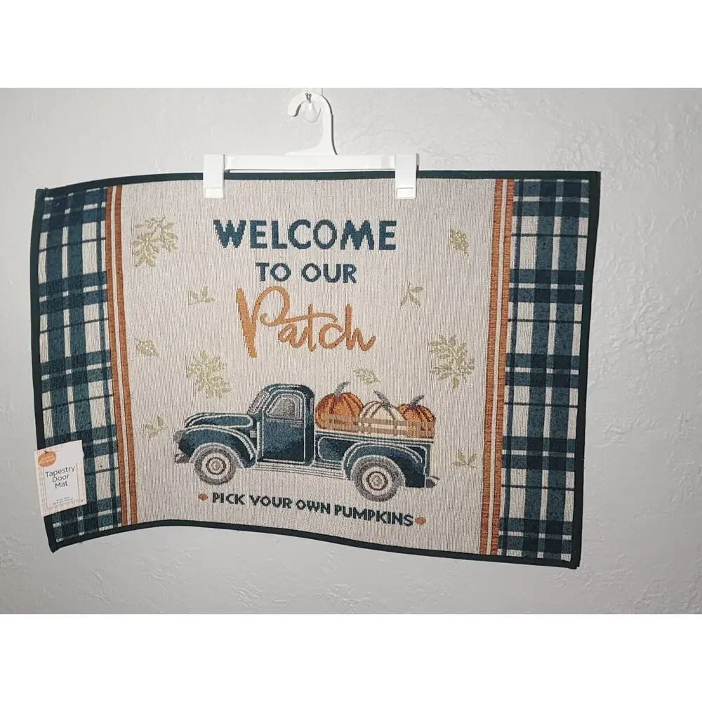 Perfect Harvest Tapestry Door Mat ~ Welcome To Our Patch 20